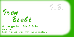 iren biebl business card